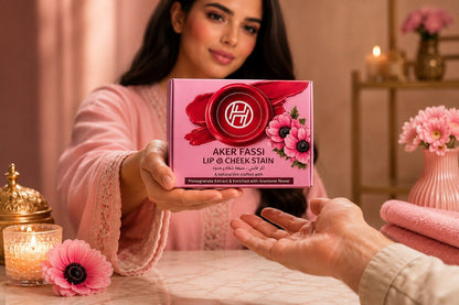 Moroccan Aker Fassi Lip & Cheek Stain - 1pc | Natural Moroccan Lip and Cheek Stain - HYGGO