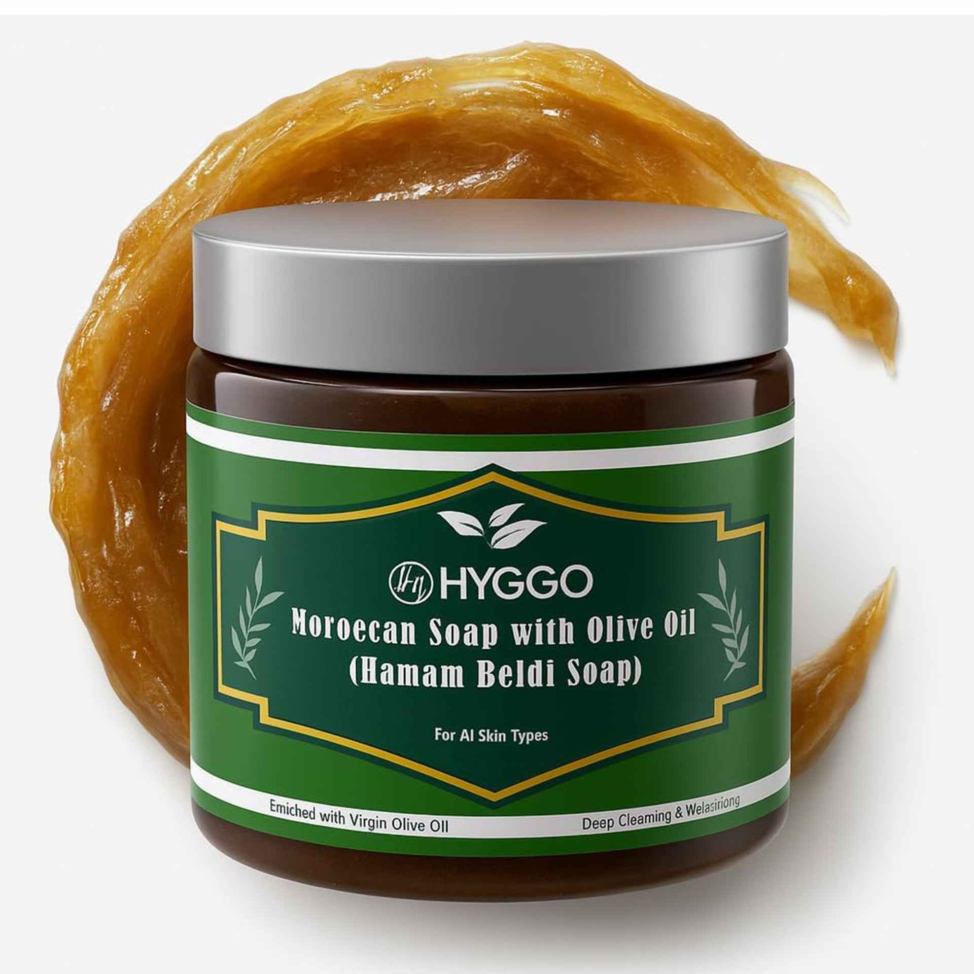 Moroccan Black Soap with Olive Oil - 500g Natural Exfoliant - HYGGO