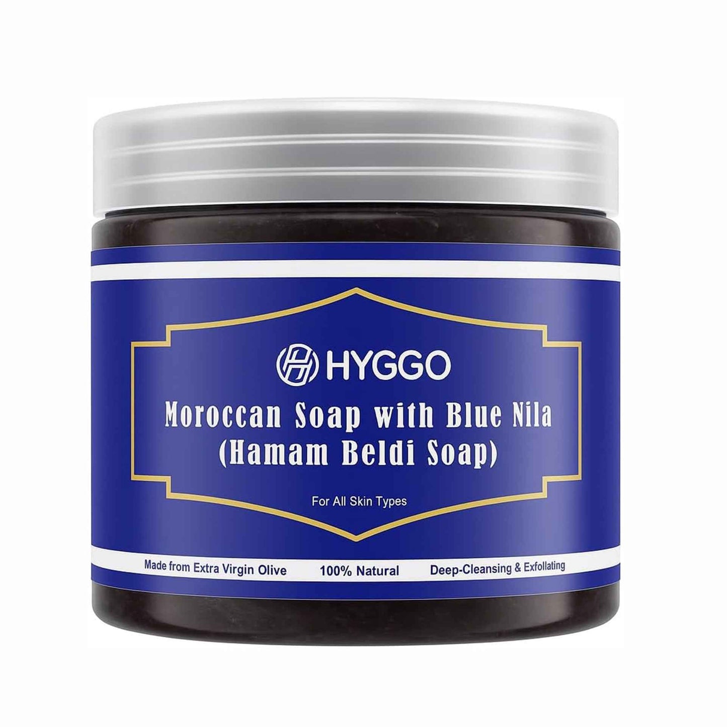 Moroccan Blue Nila Soap 500g - Authentic Natural Cleanser - HYGGO