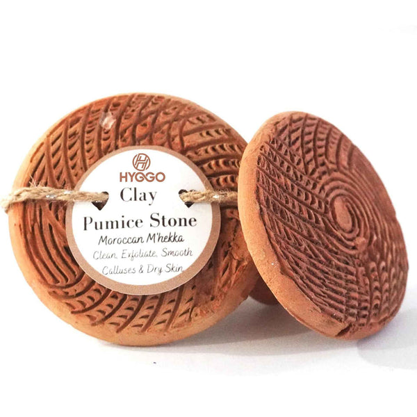 HYGGO Moroccan Pumice Stone Exfoliator - M'hakka Natural Skin Care Tool - HYGGO